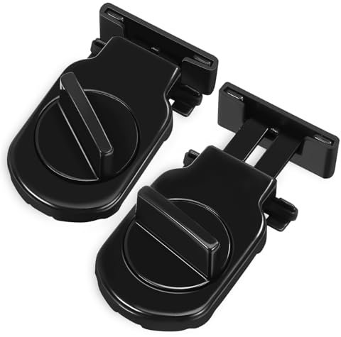 HOMSFOU 2pcs Window Auxiliary Lock Regulator Blinds Sliding Window Lock Inside Limiter Latches Burglars Extender Window Locks Bars Windows Crank Locking Doors Keyed Stoppers Rubber Black