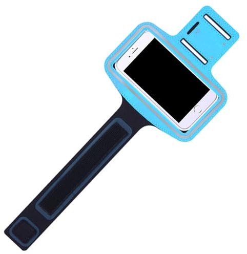 Sportarmband mobiltelefon – mobiltelefonhållare jogging med hörlurar | fitnessarmband för smartphone | löparmband med pekskärm och nyckelhållare | utomhus mobiltelefonväska för träning och sport