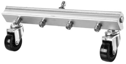 HIAKDOFT Nettoyeur de Sol Haute Pression pour Extérieur Rouleau 4 Buses Multidirectionnel, Connecteur Rapide 1/4 Pouce, Équipement de Lavage pour Terrasse, Allée et Voitures, Accessoire Compatible