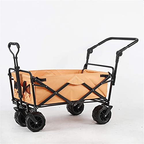Chariot de jardin pliable pour une utilisation en extérieur, plage, shopping et camping – Chariot utilitaire léger et facile à transporter pour tous vos besoins