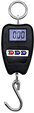 Báscula De Grúa Digital De 200 Kg/440 LB, Báscula Colgante Industrial Digital, Báscula De Gancho Colgante De Alta Resistencia, De Acero Inoxidable, para Pesaje En Interiores Y Ext,Nero-S