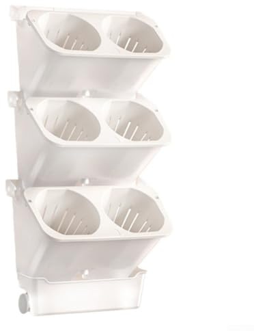 Aprilsunnyzone Contenitore da parete in plastica per giardinaggio con serbatoio d'acqua integrato per un approvvigionamento costante di umidità (bianco)