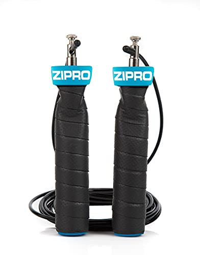 ZIPRO Corda per saltare, corde in acciaio regolabili, cuscinetti a sfera professionali, manici antiscivolo, allenamento, sport professionistici, boxe, allenamento, adulti donna uomo bambini