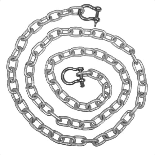 Five Oceans Galvanized Anchor Chain, 1/4 x 2' with 2 Shackles Link End, HT G4 High Test - FO4489-G2