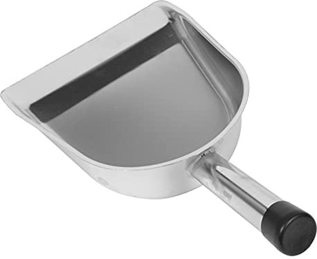 Cabilock Stainless Steel Dustpan, Ergonomic Handheld Kitchen Cleaning Tool, Portable Large Capacity Rust Resistant Design Dustpan for Home Use and Parties