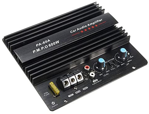 KJKVIVH 12V 600W Car Audio Power Amplifier Bass Module Lossless Subwoofer High Power Mono Channel Car Audio Accessories