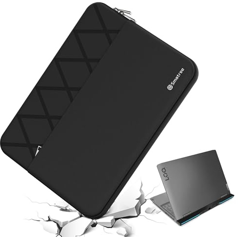 Smatree 16 tum anti-chock laptopfodral vattentätt skyddande fodral skräddarsydd för Lenovo LOQ 16IRH8/16APH8 Gaming laptop, för Lenovo Legion 9i Gen 9, 16 tum Lenovo laptopväska, svart (E611)