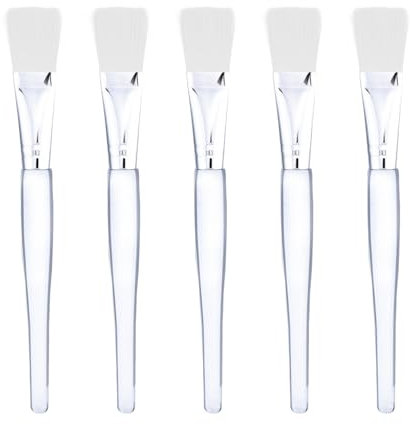 5 Stück Maskenpinsel,Silikon Pinsel für Gesichtsmasken und Kosmetik,Vielseitiger Applikator zur Sanften Anwendung von Serum,Reinigungsmaske und Augenmaske,Ideal für Die Tägliche Hautpflege(Weiß)