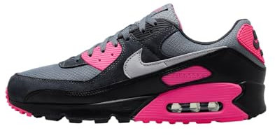 NIKE Air Max 90 Scarpe da Ginnastica Uomo, Grigio Fresco Hyper Rosa Nero Lupo Grigio, 46 EU