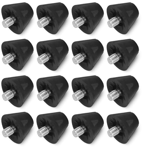 16 Stk Fußball Ersatzstollen mit Metallkopf, M5‑Gewinde 13mm &16mm Schwarz | Robuste Nylon‑Schraubstollen. Passend für Fußballschuhe, stabiler Metallkopf für langanhaltende Nutzung bei Sportspielen