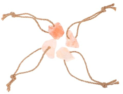 SOIMISS Blocco di Sale Rosa Naturale 4 Pezzi da 30-50g con Minerali Naturali per Cavalli Bovini e Cervi Lecca-Sale Minerale per Benessere e Crescita Animale Adatto a Piccoli Animali da