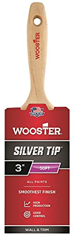 Wooster Brush 5222-3 Paintbrush, 3 Inch,Silver,white