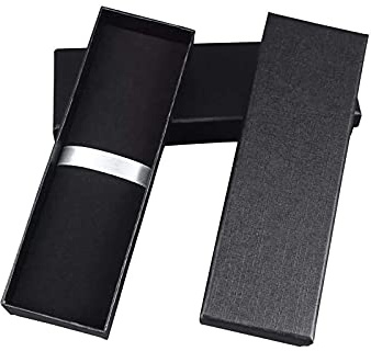 Exquis coffret à stylo à bille Zhi Jin - Boîte magnifique rembourrée de coussin - 5 boîtes vides - Lot de collection pour anniversaire, bijoux, affaires Noir