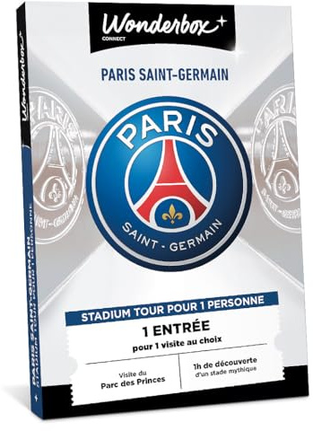 WONDERBOX Connect - Coffret Cadeau - PSG Stadium Tour - 1 Personne - 1 entrée pour Une Visite du Stade Mythique et du musée - Parc des Princes - Validité 27 Mois