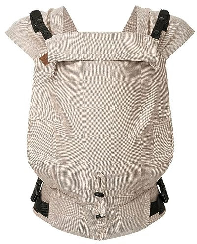 Hoppediz Babytrage Primeo, für Neugeborene ab Geburt, Bauchtrage, Rückentrage, 100% Bio-Baumwolle, Djerba