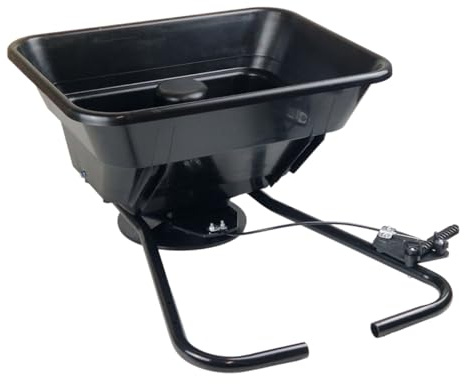 Doblit 12V ATV Piggy Back Electric Spreader | 31 Litre Hopper | 12ft Spreading Radius | Salt Yards and Paths this Winter | Battery Operated | Ideal for Seeds Fertiliser Fine Salt/Grit