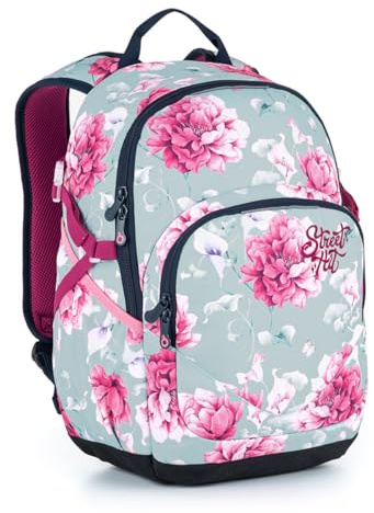 TOPGAL YOKO Schulrucksack ab der 5. Klasse (ca. 145 cm), ergonomisch mit gepresster Schaumrückwand, wasserabweisend & leicht, 25 L Schulranzen mit Brustgurt & Laptopfach