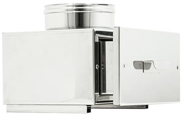 ALLINOX Camera Per Raccolta Ceneri Ispezione Per Canna Fumaria In ACCIAIO INOX Con Cassetto Per Pulizia Incombusti Sistema Camino o Stufa MADE IN ITALY (DN 130)