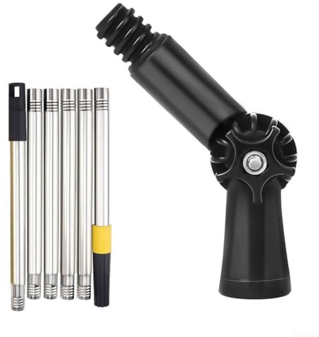 ZWEquipint Perche télescopique avec joint articulé pivotant, pour extension de rouleau de peinture, poignée réglable de 1,8 m, outil de nettoyage compatible avec pince