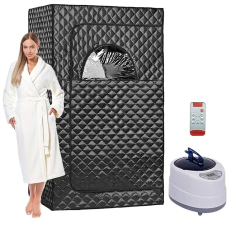 Juego De Sauna De Vapor Portátil De 1000W, Tienda De SPA Plegable For Una Persona Con Vaporizador Más Grande De 2L Con Control Remoto
