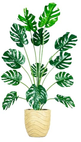 Artificial Monstera Deliciosa, an Outdoor Artificial Plant, Easy to Care for, Suitable for Living Rooms, Bedrooms, Farmhouses, Dormitories, Offices, and Classrooms(150cm/59in,Style B)