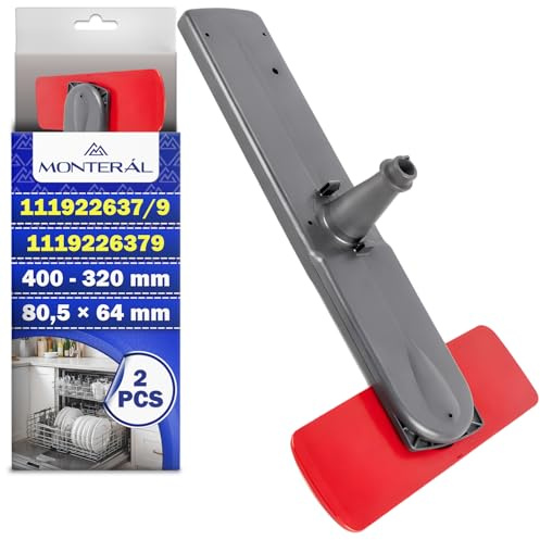 2 Pezzi Braccio di Spruzzo Inferiore per Lavastoviglie 400 mm con Codice Originale 111922637/9 1119226379 per AEG per Electrolux - Garanzia di 10 Anni - MONTERAL