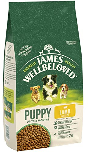 James Wellbeloved Puppy Lamb & Rice 2 kg Bag, Hypoallergenic Dry Dog Food