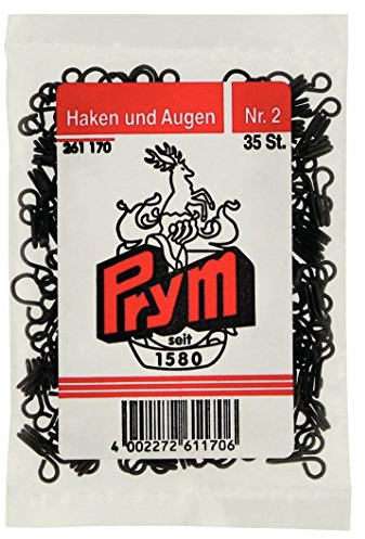 Prym Haken und Ösen Baustahl 2 Schwarz