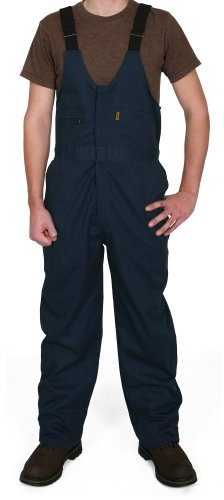 Five Rock Twill Unlined Bib Overalls in Navy 2XL