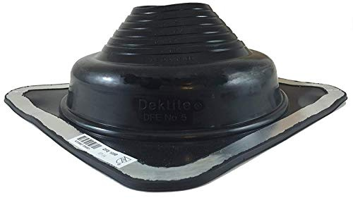 DEKTITE Square Black EPDM Pipe Flashing Boot - OD Size 4ʺ to 8ʺ
