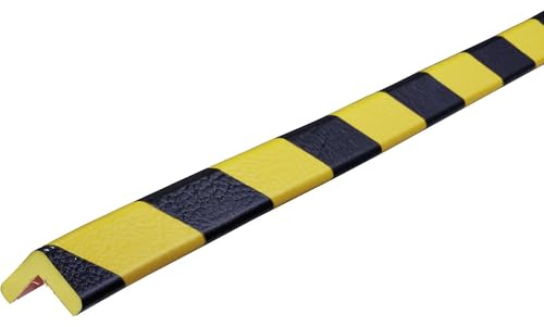 SHG | Knuffi® Eckenschutz | 1000 mm x 26 mm x 26 mm | Metall | Typ E, 1-m-Stück, schwarz / gelb