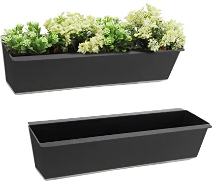 Geschenkestadl 6 Stück Blumenkasten für Paletten Kunststoff Balkonkasten Pflanzkasten Palettentopf