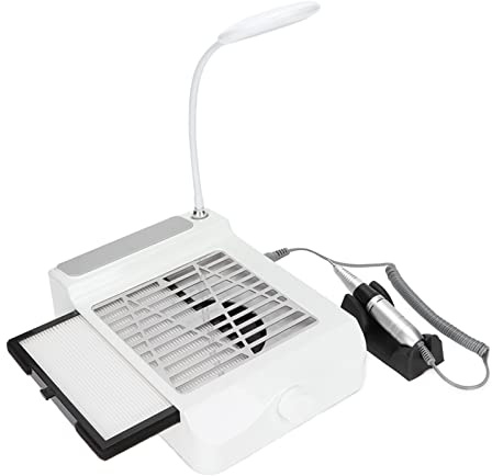 Cryfokt Trapano Elettrico per Unghie Fresa per Unghie per Lime per Unghie 4 in 1 con Aspirapolvere e Lampada LED Kit per Manicure e Pedicure per Unghie in Gel 35000 Giri/min(EU)