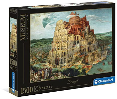 Clementoni - 31691 - Museum Collection - Bruegel, The Tower of Babel - 1500 pezzi - Made in Italy, puzzle adulti 1500 pezzi, arte, puzzle quadri famosi, dipinti famosi, divertimento per adulti