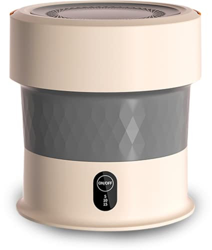 Pliable Mini Lave Linge sans ArrivéE d'eau Ultrasons Petite Machine à Laver Automatique 13L pour Vêtement Jouet Serviette,Gold-Base