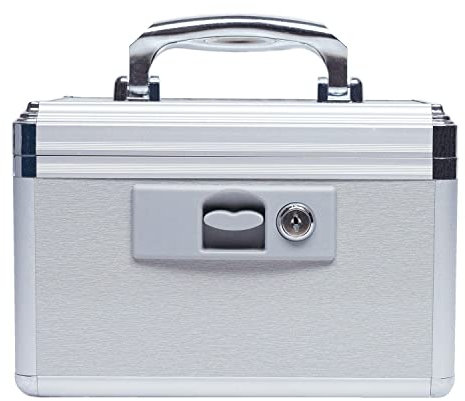 HEWEI WORKS Medizinbox mit Schloss. 24.9x15.2x17.0cm, Geeignet für die Lagerung von Medikamenten und wichtigen persönlichen Gegenständen. In Kleiner Pillendose Enthalten (klein)