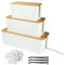 GOYADA de 3 Piezas Caja organizadora de Cables, Caja organizadora de Cables de 3 tamaños (Blanco)