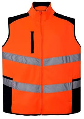 Hi Vis Vests High Vis Vests Zipper Front High Visibility Vest High Reflective Visibility Safety Hi Vis Vest With Pockets Orange Hi Vis Vest Hi Viz Vests Yellow-Orange-Navy-L