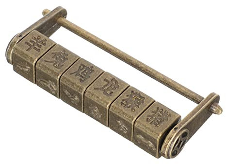 WOONEKY Vintage Antiker Kombinationsschloss Chinesischem Tierkreisdesign Kreative Passwortsicherung Für Koffer Und Zuhause Robust Und Dekorativ