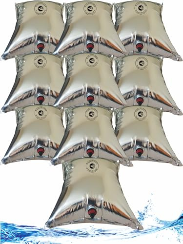 Superfind24 Borsa in scatola 10 x 10 litri metallizzato, imballato igienicamente per acqua, succhi di frutta, vino, sciroppo e molti altri liquidi. Nessun prezzo stagionale.