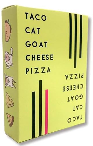 LGWJHCY Taco Gato Cabra Queso Pizza Juego de Cartas de Mesa Juego de Fiesta 2-8 Jugadores Juegos De Cartas Juegos Familiares,Juego de Fiesta para Niños y Adultos（Verde）