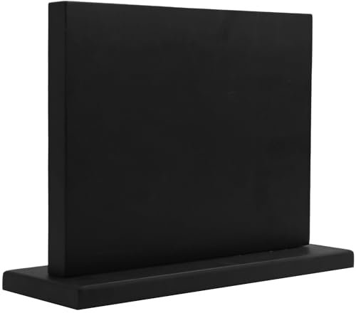 Uniharpa Black Magnetic Knife Block, Acacia Wooden Double Sided Magnetic Knife Holder, Magnetic Knife Stand, Knife Block for Cutlery Display and Storage,Quick-Fit Design