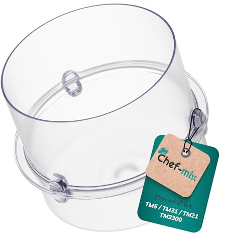 Chef-Mix Messbecher 100ml Ersatz für Vоrwerk Thermоmix Messbecher Kunststoff Dosierkappe - Becher Plastik für Deckelöffnung Küchenmaschine Thermоmix TM5 TM21 TM31 TM3300 & Zubehör für den Thermоmix TM