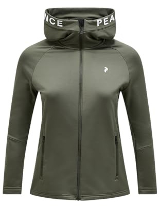 Peak Performance W Rider Zip Hood - Green - S - Damen - Winter - Outdoor - Hoodie - Sweatshirt - Pullover