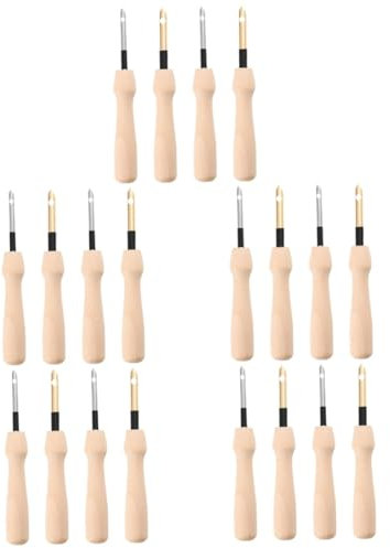 NUOBESTY Juego De 4 Agujas De Bordar Kit De Fieltro Con Aguja Perforadora Agujas De Fieltro De Lana Para Manualidades Accesorio De Bordado