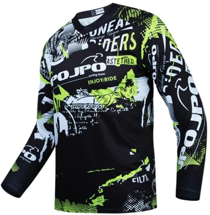 Hotlion Barn mountainbike jersey ungdom långärmad cykeltröja 4-14 år motocross tröjor pojkar flickor off-road racewear, Dcu9013, 6 år