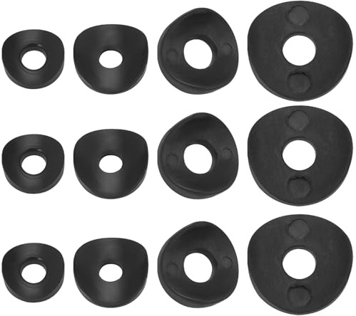 SG Store 100 casquillos espaciadores arandelas redondas M6 M8 arandelas curvadas de plástico negro mangas espaciadoras de plástico juntas redondas para pies de muebles
