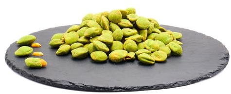 Wasabi Nüsse 500g | Erdnüsse mit Wasabi | 100g/250g/500g/1kg | knackige Erdnüsse im scharfen grünen Teigmantel | mittlere Schärfe | knuspriger scharfer Snack