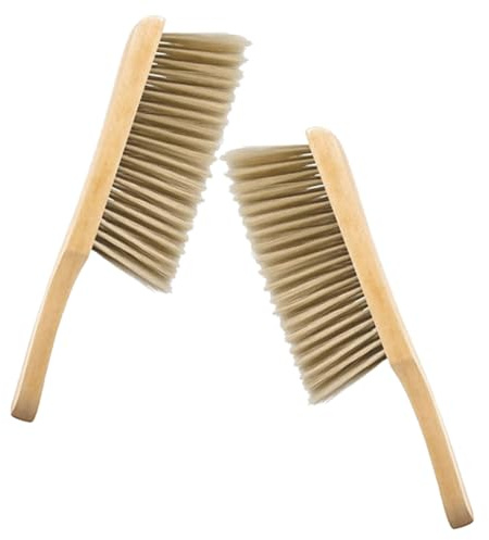 SAFIGLE 2Pcs Dusting Brush with Soft Flexible Bristles and Wood Handle for Household Cleaning of Beds Tables Cabinets and Appliances
