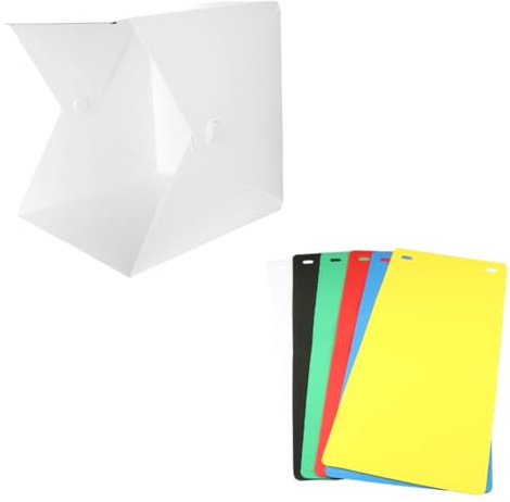 GALPADA Mini Scatola Fotografica Pieghevole LED Portatile 6 Fondali Colorati Cubo Illuminazione per Gioielli Accessori e Prodotti Scatola Fotografica 30 CM per Venditori Online e